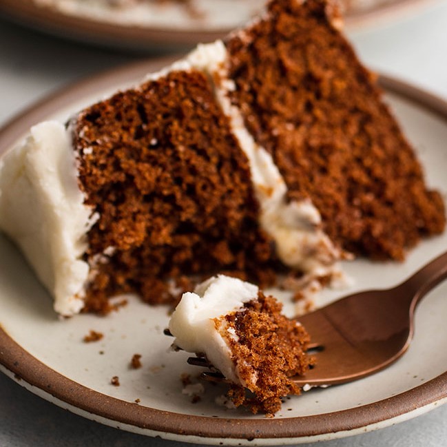 slice of apple butter spice cake 